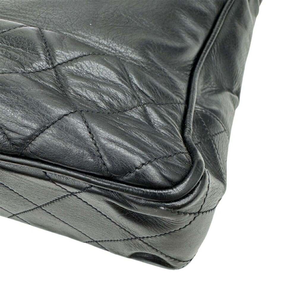 CHANEL Black Lambskin Leather Tote Bag - Picture 7 of 12